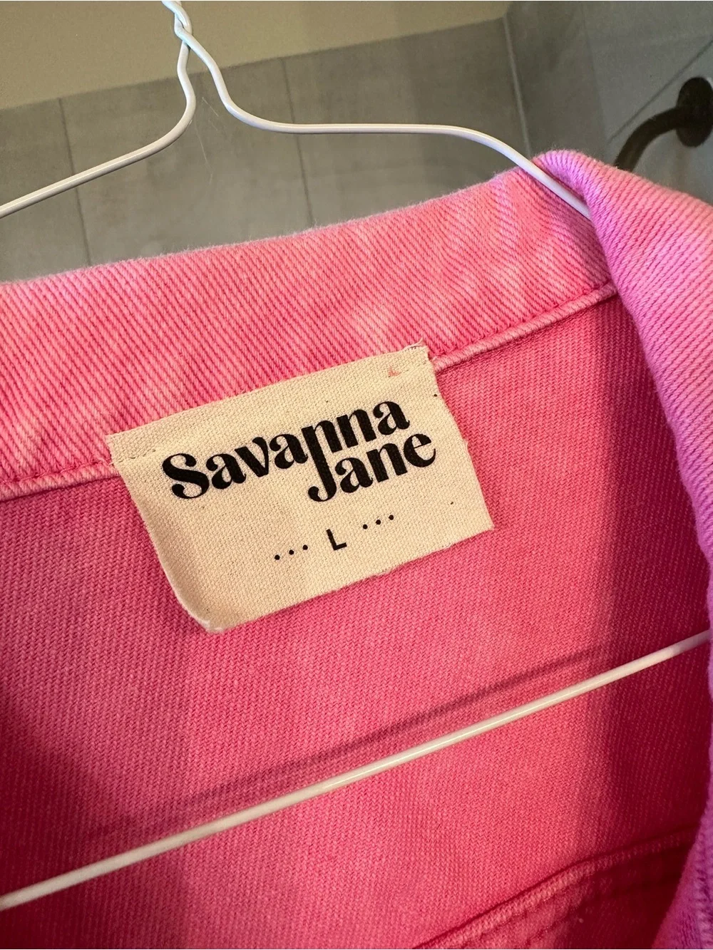 Savannah Jane Pink Denim Jacket